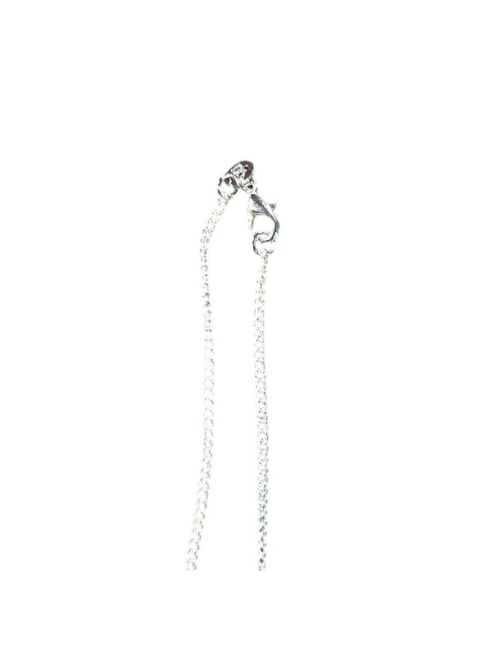 Cross Pendant Necklace Silver tone Chain Floral faith blue religious jewelry - Picture 3 of 6